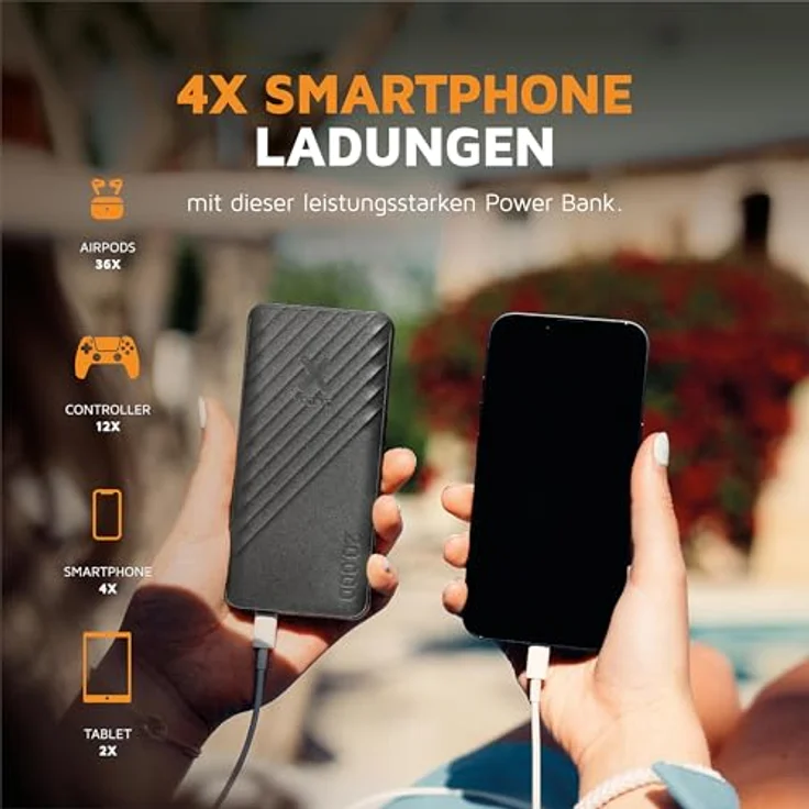 Xtorm Go2 Powerbank - 20.000mAh - USB-A & USB-C - Nachhaltige Technologie - Charcoal Black – Bild 5