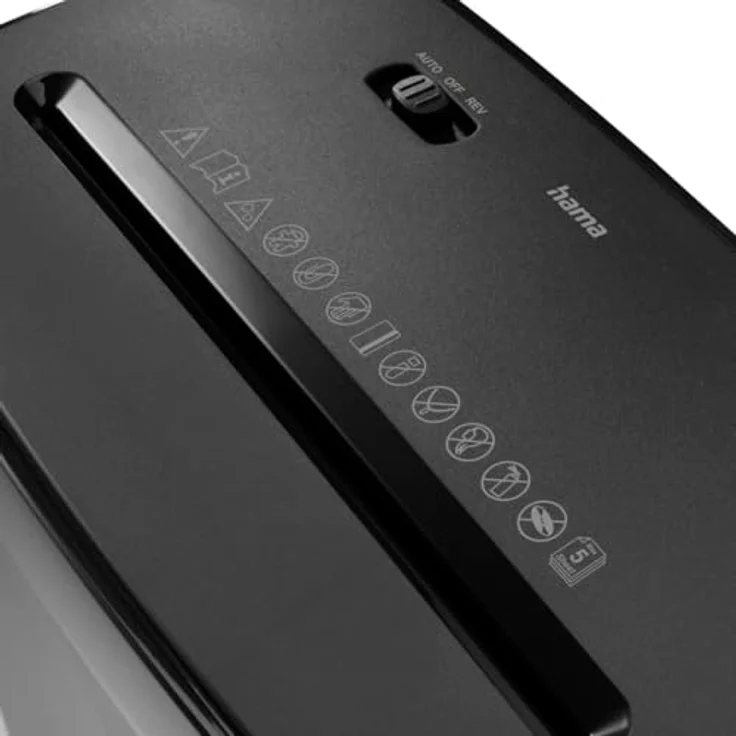 Hama Safe X50, Aktenvernichter mit Kreuzschneid-Technologie, 22 cm, 4 x 39 mm, 11 l, 65 dB, schwarz, versandkostenfrei – Bild 4