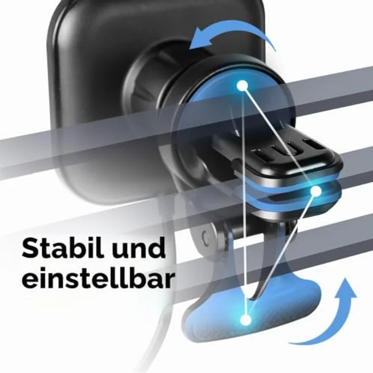 LogiLink PA0329 - Magnetische Kfz-Smartphonehalterung mit kabellosem High-Speed-Laden bis 15 W und Überspannungsschutz – Bild 3