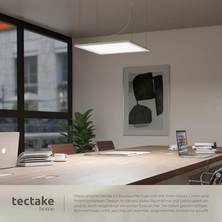 tectake® LED Paneel, LED Panel ulraflach, Decken- und Wandlampe, warmweiß, 45 x 45 cm – Bild 5