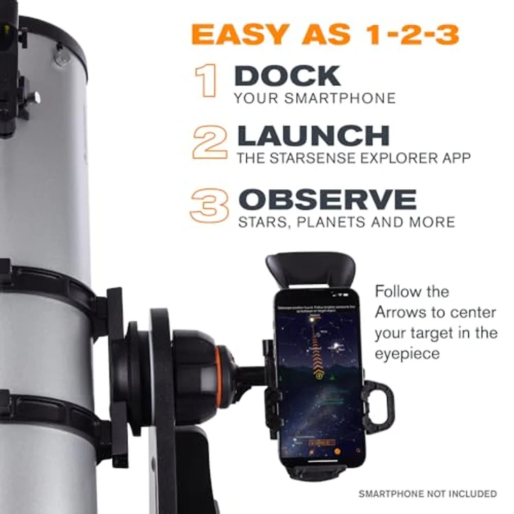 Celestron StarSense Explorer 130mm Tabletop Dobson, Teleskop mit Zielerkennung und stabiler Tischmontierung – Bild 2