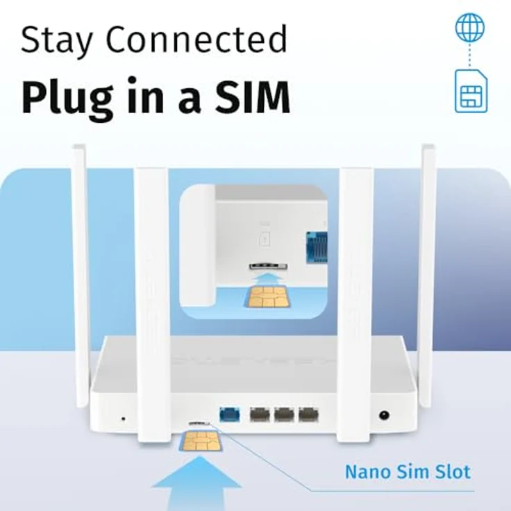 Keenetic Runner 4G N300, Mesh-WLAN-4G-Router mit 4-Port-Smart-Switch, bis zu 300 Mbps, WPA3-Sicherheit, optimierter 4G-Empfang – Bild 2
