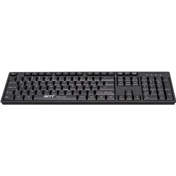 Gett GCQ CleanType Easy Basic - Tastatur - Kunststoff, für medizinischen Bereich, waschbar, USB, QWERTY, USA, Schwarz