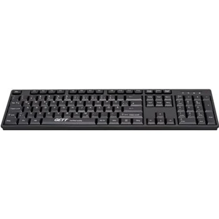 Gett GCQ CleanType Easy Basic - Tastatur - Kunststoff, für medizinischen Bereich, waschbar, USB, QWERTY, USA, Schwarz
