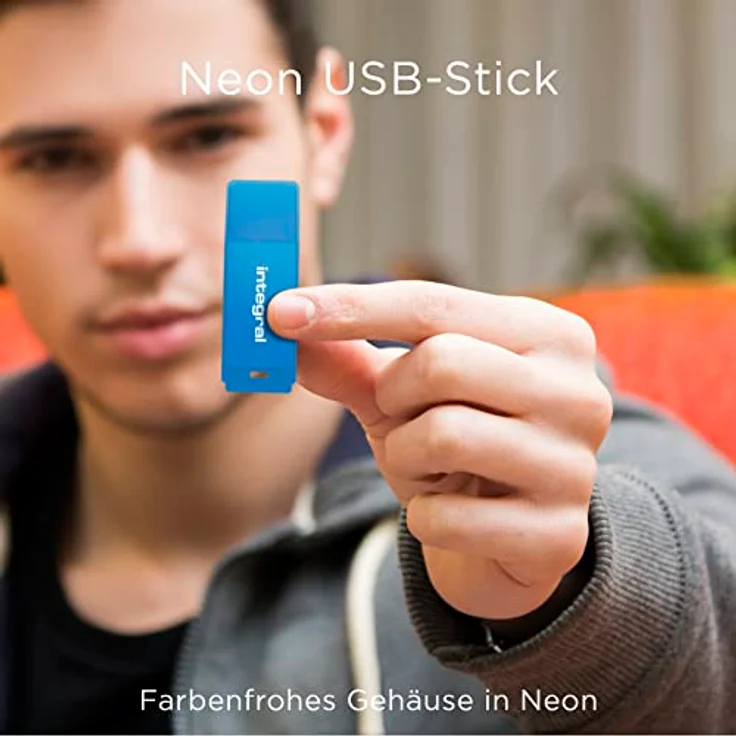 Integral 128GB Neon USB Stick 2.0 Schlüsselanhänger – Bild 2