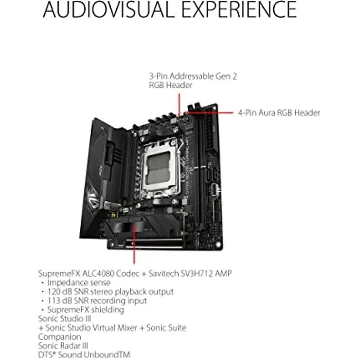 ASUS ROG STRIX B650E-I GAMING WIFI Mainboard Sockel AMD AM5 – Bild 3