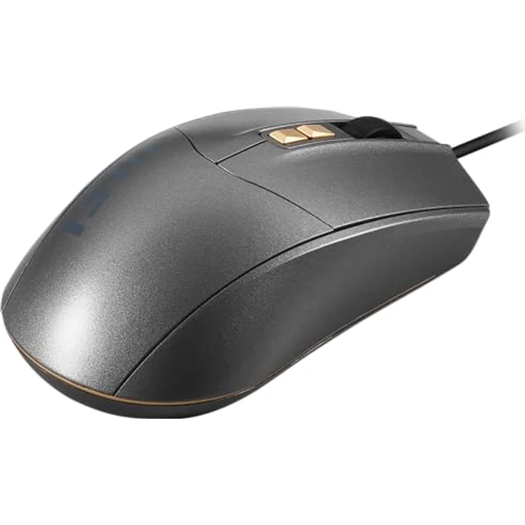 MSI M31, Kabelgebundene Maus mit symmetrischem Design und präziser DPI-Anpassung, Grau – Bild 5