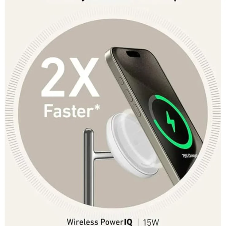 Anker MagGo 3-In-1 Stand Kabelloses Schnellladegerät mit Schnellladefunktion, Weiß – Bild 2