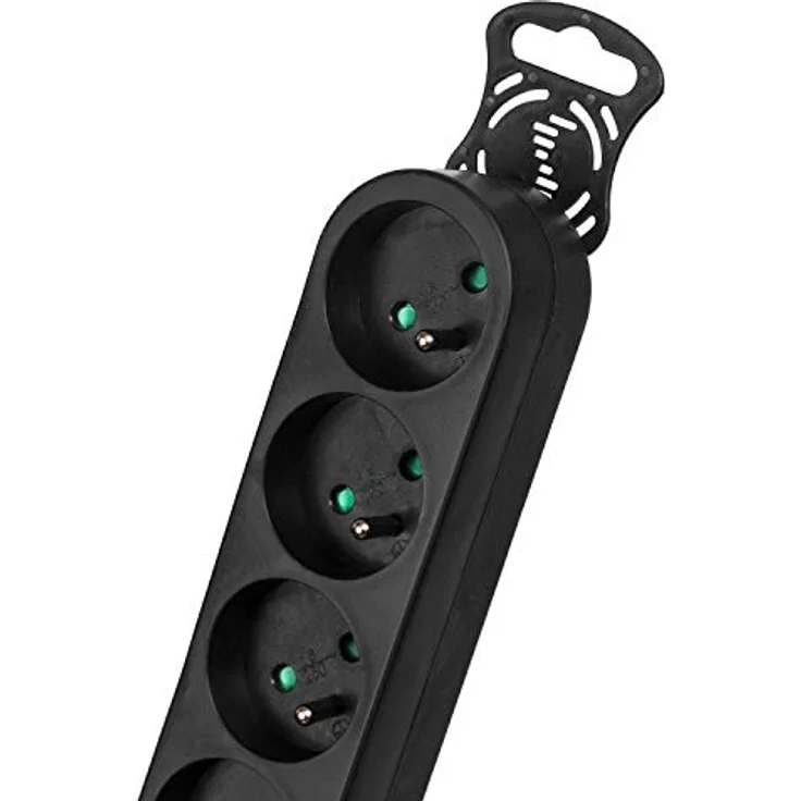 Maclean Steckdosenleiste Typ-E, 5-Fach Mehrfachsteckdose mit Schalter & Kindersicherung, Max. 2500W, Schwarz, 3m Kabel – Bild 4
