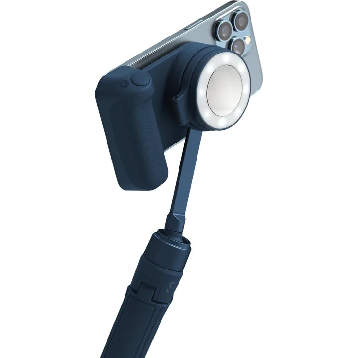 ShiftCam SnapGrip Creator Kit, Smartphone Halterung mit SnapPod und SnapLight, magnetisch, Blau
