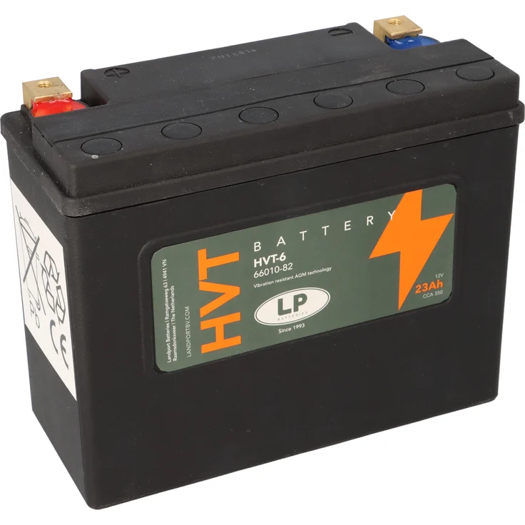 Landport Batterie Nano-Gel HVT-6, 12V 23Ah Motorrad Startbatterie, wartungsfrei und vibrationsfest
