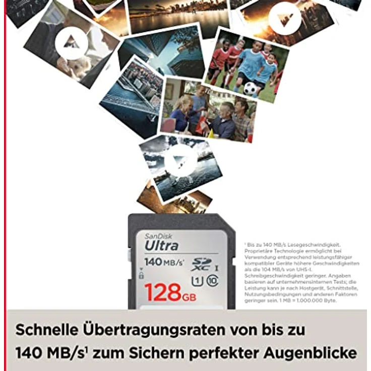SanDisk Ultra - flash memory card - 128 GB - SDHC UHS-I (SDSDUNB-128G-GN6IN) – Bild 4