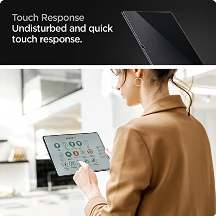 Spigen Glas.tR EZ Fit Schutzfolie kompatibel mit Samsung Galaxy Tab S8 Ultra, 14.6 Zoll, Schablone für Installation, Kristallklar, Kratzfest, 9H Härte Folie – Bild 5