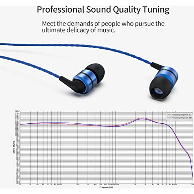 SoundMAGIC E80 High Fidelity Kopfhörer Smartphone Earbuds In Ear Kopfhörer Hochwertige Ohrhörer mit Noise Reduction - Blau – Bild 3