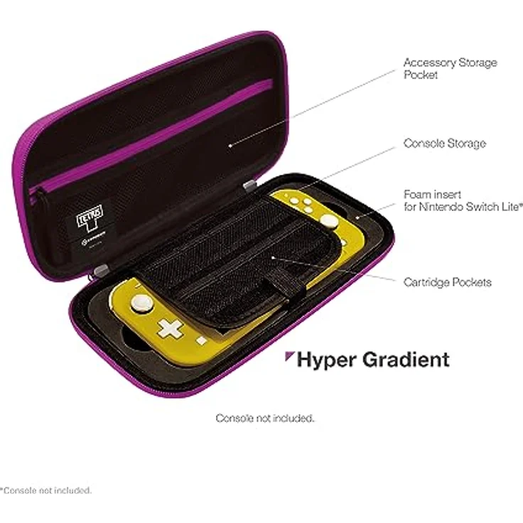 Hyperkin Offizielle Tetris® Eva-Hartschalen-Tragetasche für Switch® OLED Modell/Nintendo Switch® (Hyper Gradient), Hyper Gradient, Klassisch-Meets-Modern. – Bild 4