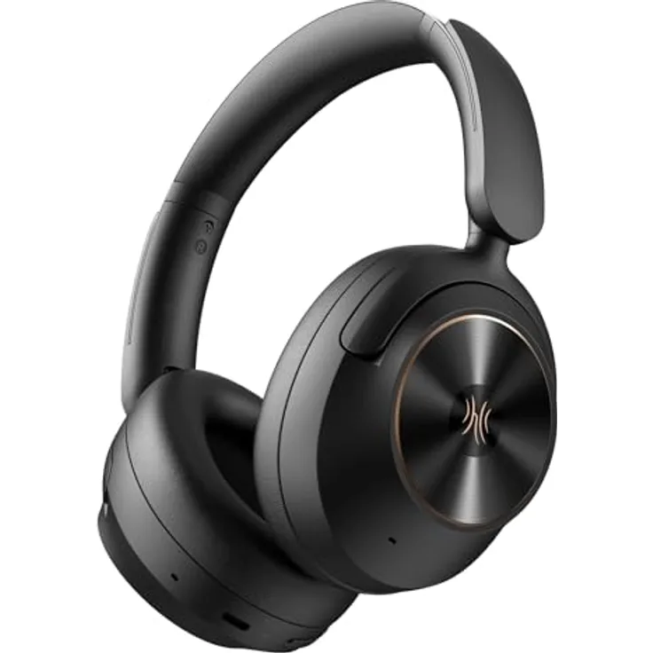 OneOdio Focus A6, Hybrid Active Noise Cancelling Kopfhörer mit 75h Spielzeit, LDAC Hi-Res Sound, Bluetooth 6.0, App-Steuerung und Dual-Mikrofon, kabellose Over-Ear-Kopfhörer für Reisen