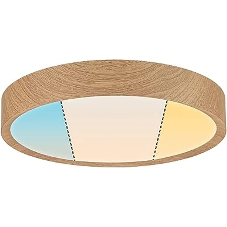 Paulmann 71085 LED Deckenleuchte Selection Bathroom Tega IP44 White Switch 1200lm 230V 22,5W Holzoptik Badleuchte Badleuchte