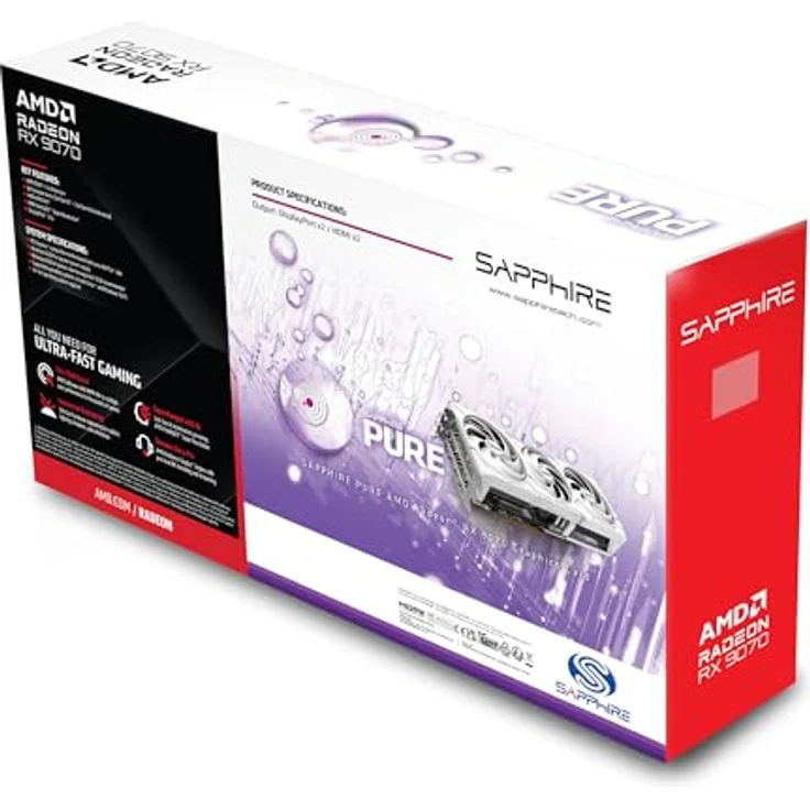 Sapphire Pure AMD Radeon™ RX 9070 Gaming OC 16GB DUAL HDMI/DUAL DP, Grafikkarte mit RX9070 – Bild 2