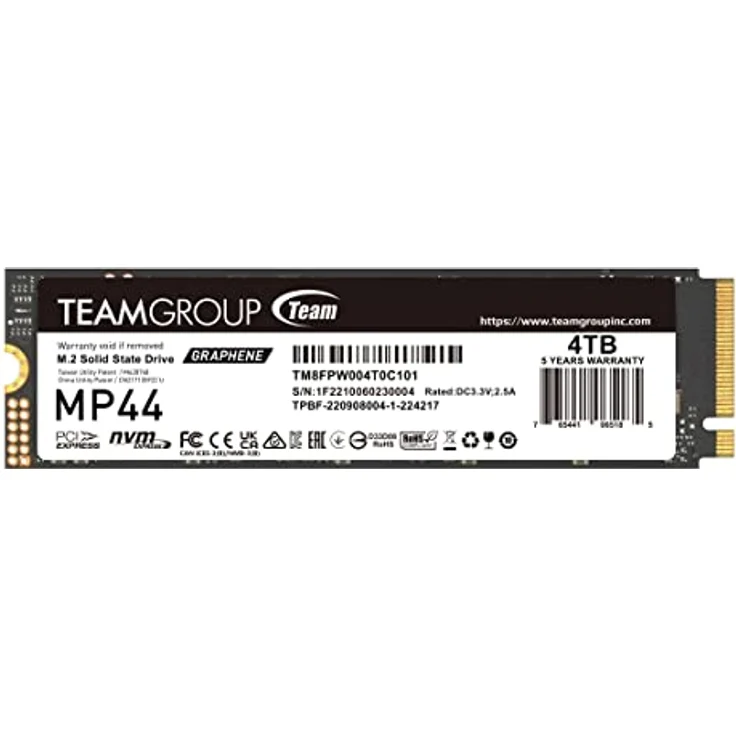 SSD Team MP44 M.2 4TB PCIe G4x4 2280 – Bild 1