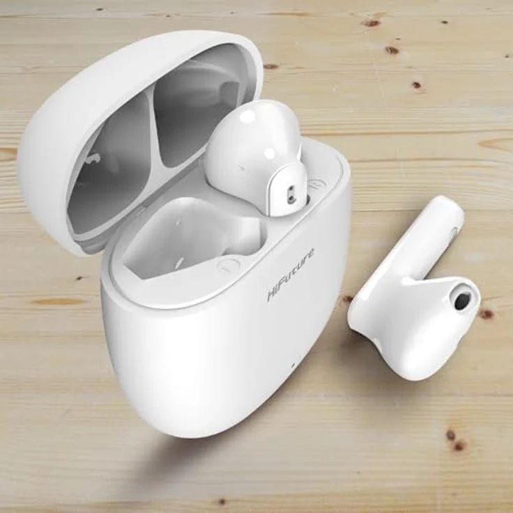 HiFuture Sonic Colorbuds 2 kabellose Kopfhörer, TWS, Bluetooth 5.3, IPX5, 5 Stunden (Kopfhörer), 15 Stunden (mit Ladeetui), weiß – Bild 2