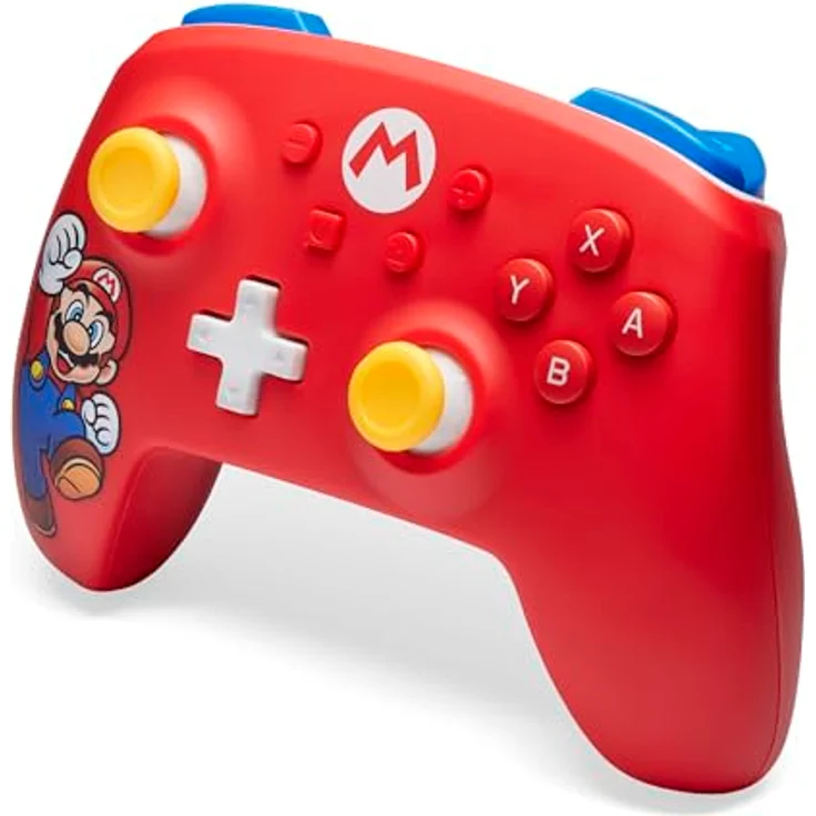 PowerA Kabelloser Controller für Nintendo Switch - Mario-Freude, AA-Batteriebetrieb, ergonomisches Design, offiziell lizenziert – Bild 5