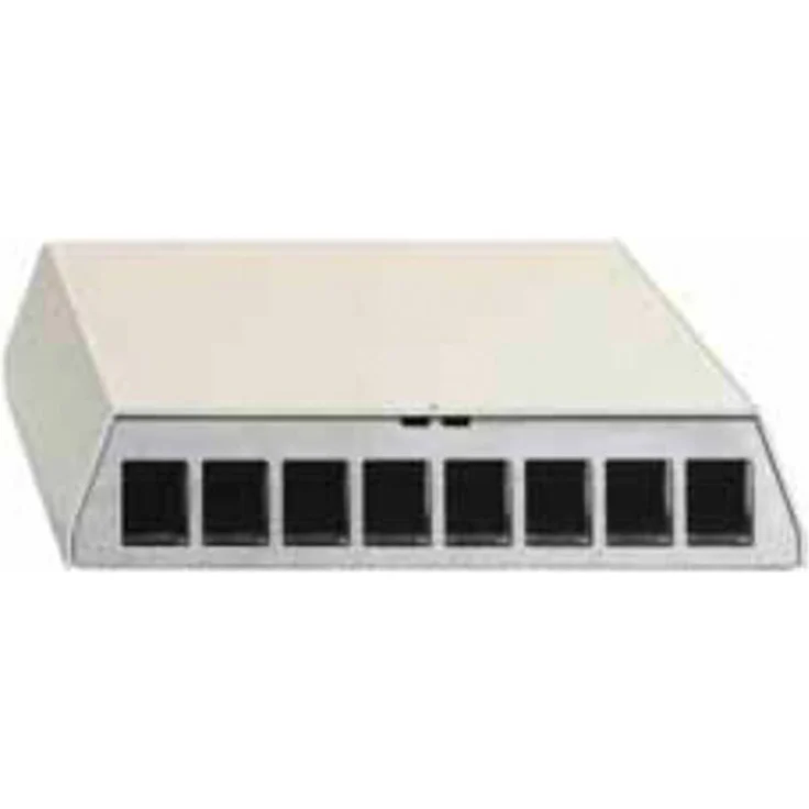 Rutenbeck PP-UM-Cat.6#23911208, 8 Port Patch-Panel, Cat.6A iso geschirmt für 10G Ethernet, reinweiß