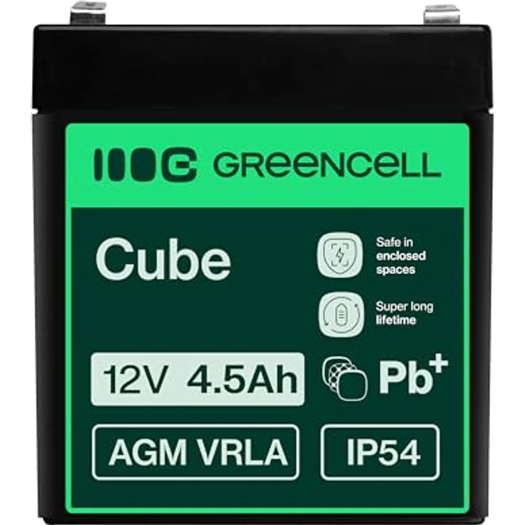 Green Cell® AGM 12V 4,5Ah Vlies Batterie, VRLA Bleiakku für Elektro Spielzeug, Alarm und Notstrom, wartungsfrei und zyklenfest – Bild 3