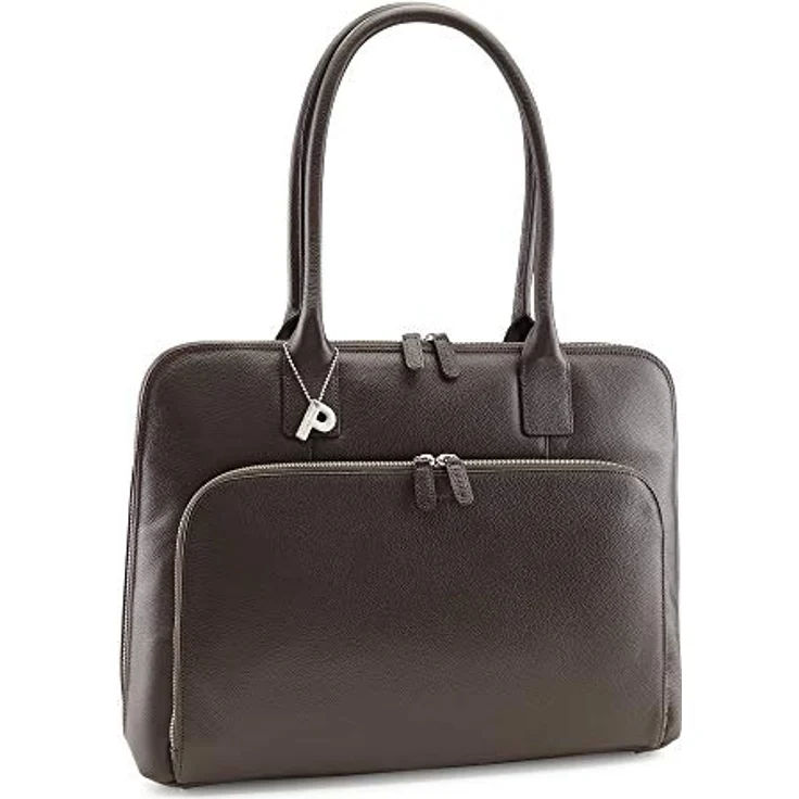 Picard Shopper Milano, eleganter Business-Shopper aus strukturiertem Rindsleder für Laptops bis 15 Zoll, schwarz – Bild 3