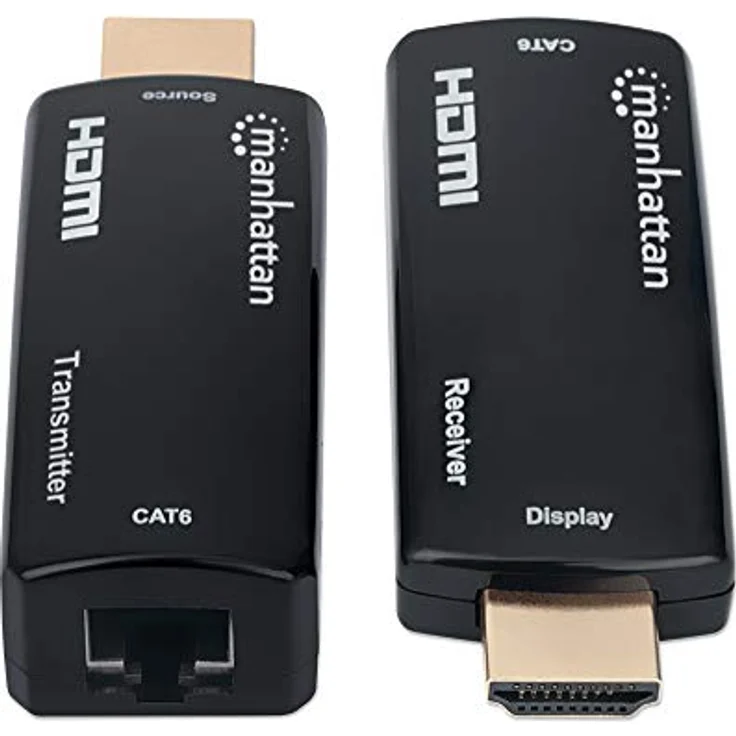 Manhattan 207539 HDMI Over Ethernet 1080p Kompakt Schwarz – Bild 2