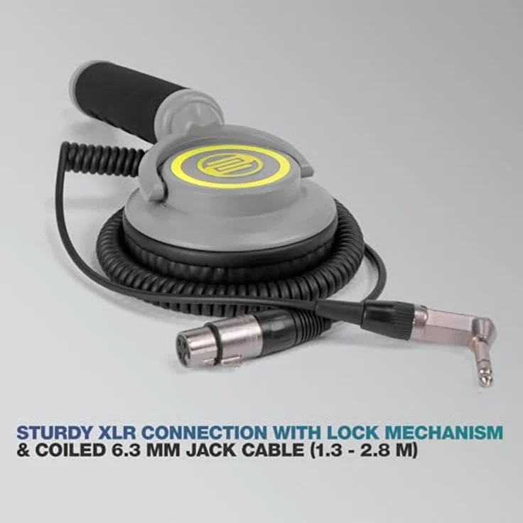 Reloop RHP-10 Mono Neon, Professioneller EIN-Ohr-DJ-Kopfhörer mit 50-mm-Neodym-Treiber und wasserabweisendem Kunstleder-Ohrpolster – Bild 3