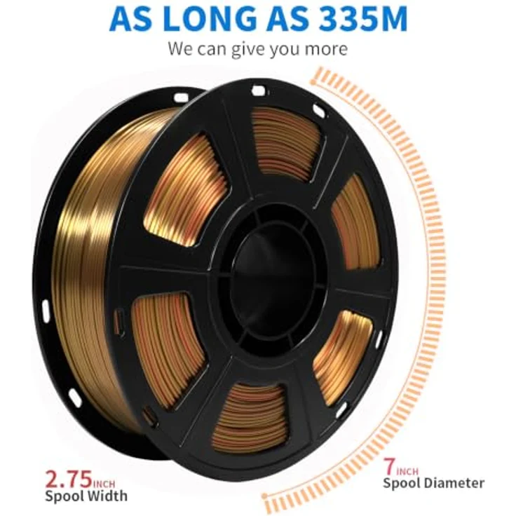 GEEETECH PLA Silk Filament, Silk Bronze Regenbogen, 1 kg, hohe Präzision, verbesserte Haltbarkeit – Bild 5
