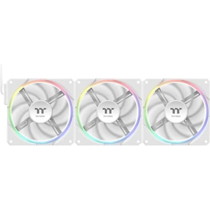 Thermaltake TS140 EX RGB, Gehäuselüfter 3-Pack mit integriertem Temperatursensor und PWM-Lüftersteuerung, Snow – Bild 5