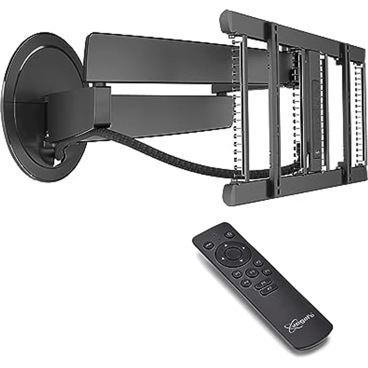 Vogel's TVM 7675 Elektrische Schwenkbare TV Wandhalterung für 40-77 Zoll Fernseher, Premium Motorisierte TV Halterung schwenkbar bis zu 120°, Max 35 kg, VESA 200x100 bis zu 600x400 – Bild 1