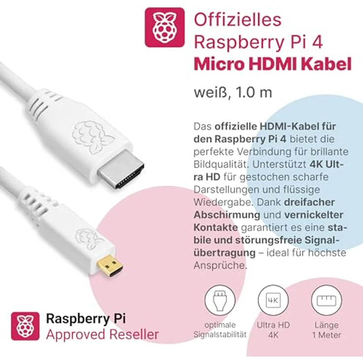 BerryBase Raspberry Pi 4 Starterkit, 64GB microSDHC mit Pi OS, Gehäuse, Netzteil und HDMI-Kabel - RAM: 8GB - Farbe: weiß – Bild 9