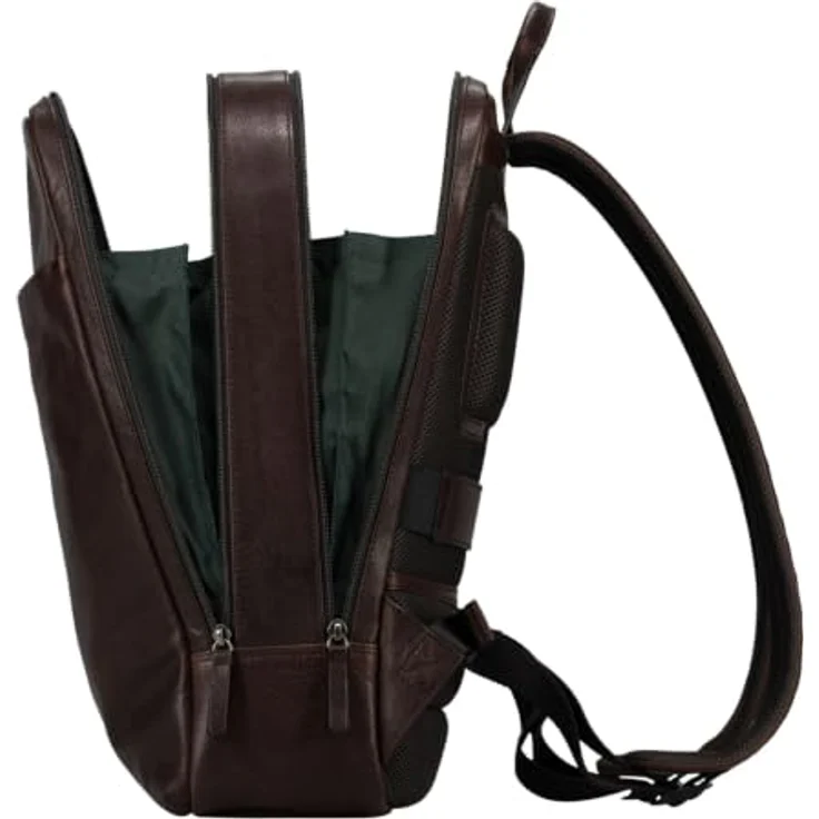 Jost Glasgow Business Backpack 2C Brown, Laptoprucksack mit gepolstertem Laptopfach und RFID-Blocker, dunkelbraun – Bild 5
