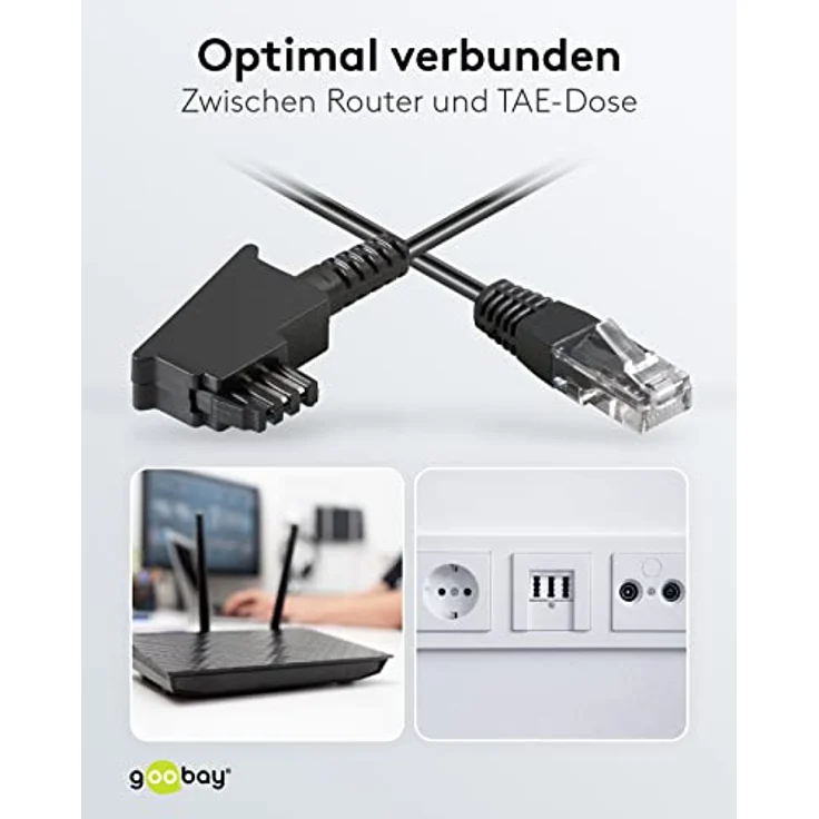 Goobay 51233 TAE-F auf RJ45 Kabel für DSL-ADSL-VDSL-Router – Bild 5