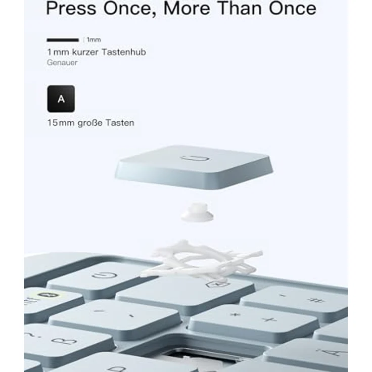 Inateck Hülle mit Tastatur für iPad Air 11 M4/M3/M2 (2026/2025/2024) und iPad Pro 11, 5,1 Zoll, abnehmbar, großes Touchpad, mit Stifthalter, dünn und leicht – Bild 10