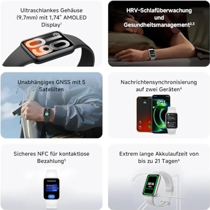 XIAOMI Smart Band 10 Pro NFC, Fitnesstracker für Handgelenke von 135-205 mm, Midnight Black – Bild 2