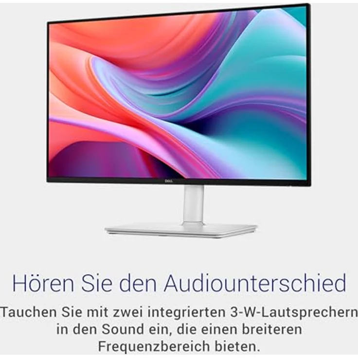Dell S2425HSM 24 Plus Monitor, Full HD (1920x1080), 144Hz, IPS, 1ms MPRT, 99% sRGB, Höhenverstellbar, Eingebaute Lautsprecher, Weiß – Bild 4