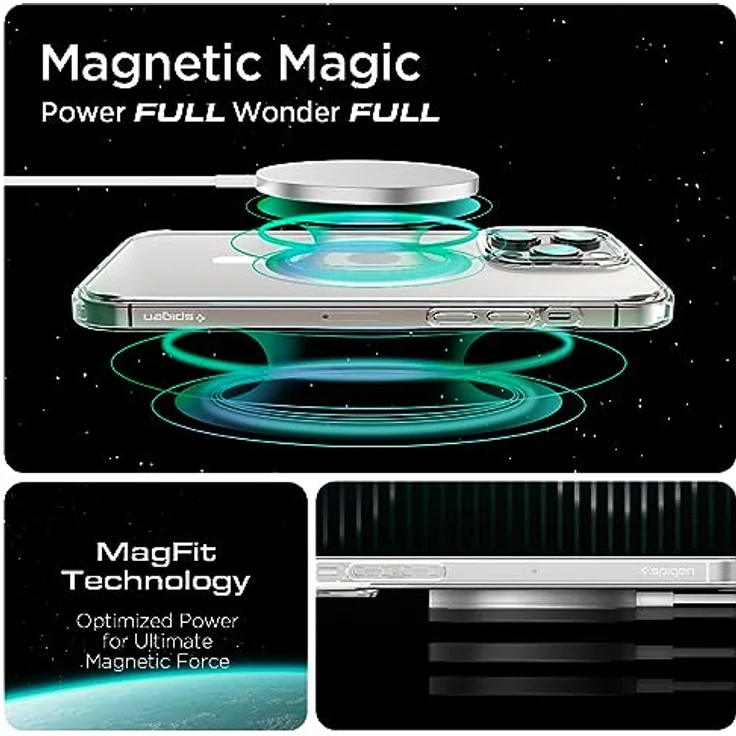 Spigen iPhone 14 Pro Ultra Hybrid MagFit Hülle [Anti-Yellowing] MagSafe Transparent -Crystal Clear – Bild 3