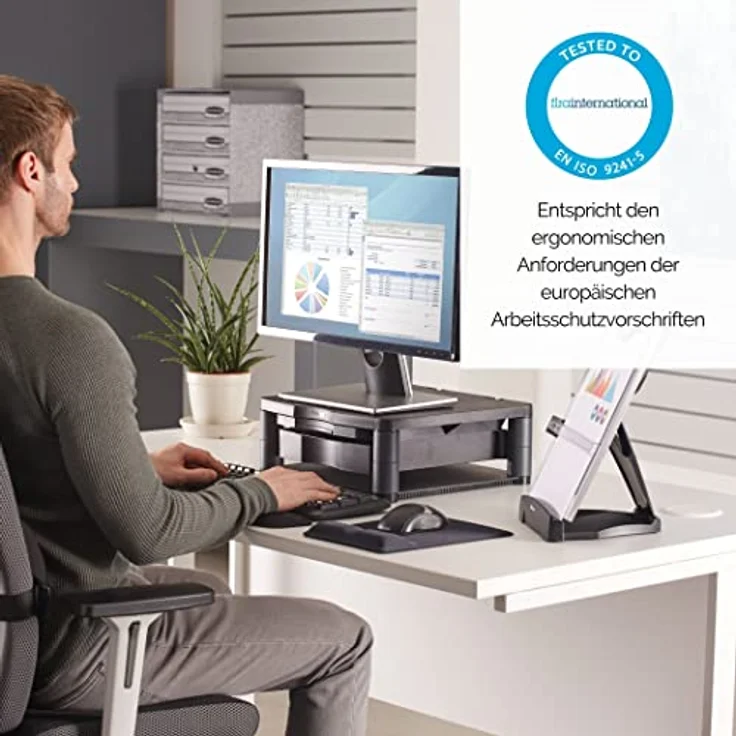 Fellowes Premium Monitor Ständer Plus bis 53,3 cm (21 Zoll) graphit – Bild 7