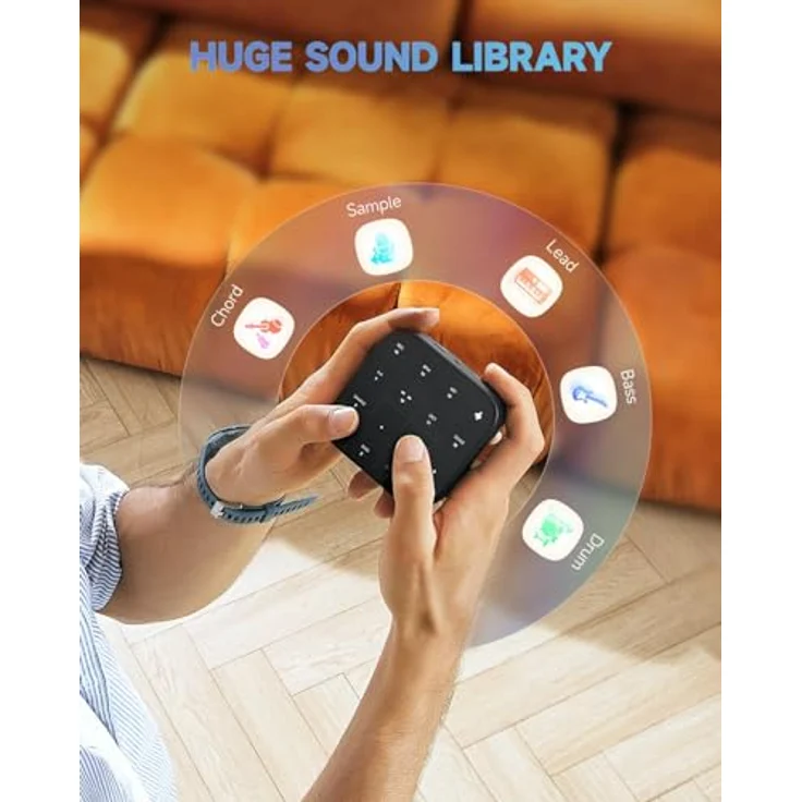 Donner MEDO Bluetooth MIDI Controller, Portable Electronic Instrument | Akkord, Sample, Lead, Bass, Drum | Eingebauter Looper und Synth | iOS, Mac, Windows, Android | Inklusive Silikonhülle – Bild 4