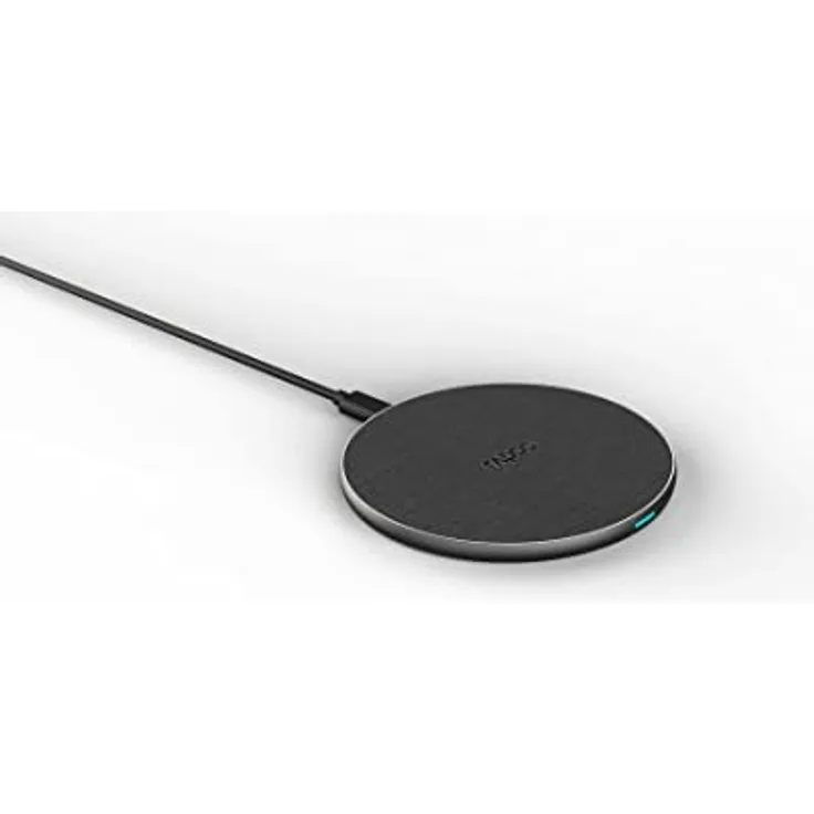 Rapoo XC160 kabelloses 15W Induktionsladegerät für Smartphone, Ladegerät für iOS und Android (z.B. iPhone, AirPod, Samsung), flach, Qi-Laden, Schnellladen, Überladeschutz, grau