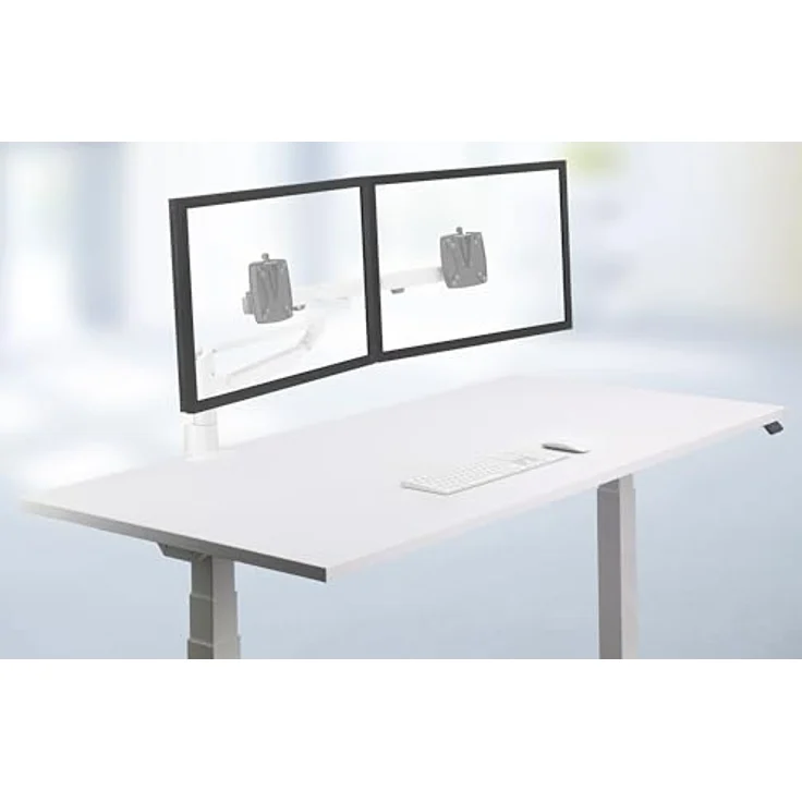 NOVUS Clu Plus X2 C, Monitorständer mit Tischbefestigung, gasfederverstellbar für ergonomische Ausrichtung von zwei Monitoren – Bild 3