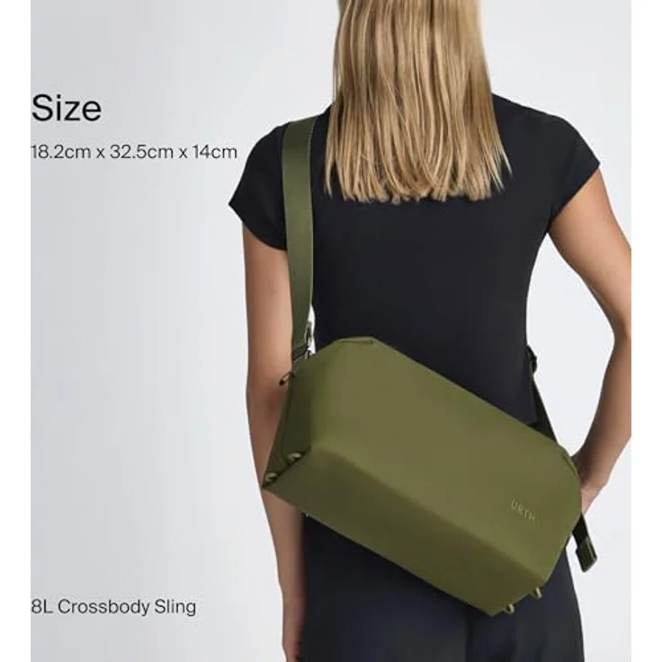 Urth Dolomite Camera Sling 8L, Kamera Schultertasche für Fotografie, 8 l, Grün – Bild 5