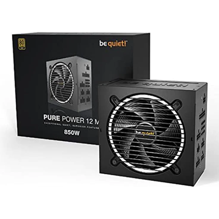 be quiet! Pure Power 12 M 850W, ATX 3.0- und PCIe 5.0 kompatibel, 80 PLUS Gold, moduleres Netzteil, 12VHPWR-Kabel inkludiert, 120mm be quiet! Lüfter, BN344 – Bild 4