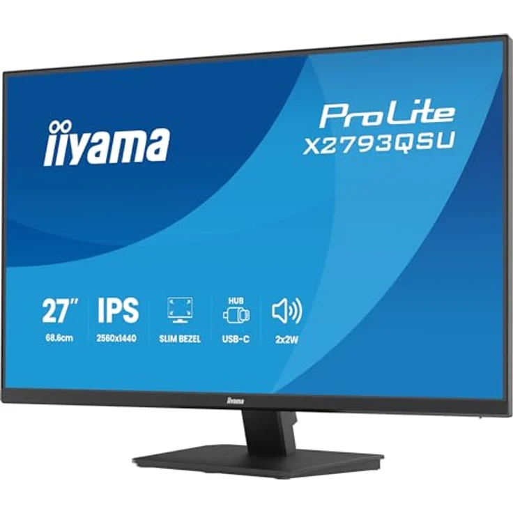 iiyama Prolite X2793QSU-B1, 27" QHD IPS LED-Monitor mit HDMI, DP, USB2.0, Flicker-Free, schwarz – Bild 3