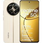 realme 12+ 5G Smartphone 12+512 GB with NFC, Sony LYT-600 OIS Portrait Camera, Dimensity 7050 5G Chipset, 120Hz AMOLED Display, Rainwater Smart Touch, 67W SUPERVOOC Charge, Navigator Beige