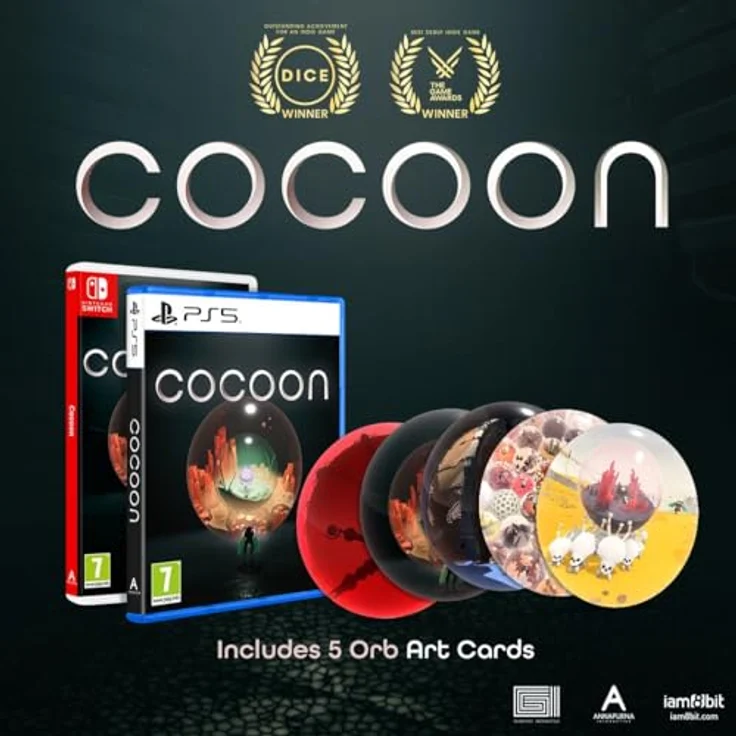 iam8bit Cocoon - Switch, Puzzle Adventure Game with Alien Environments and Orb Abilities, 5 Orb Art Cards – Bild 2
