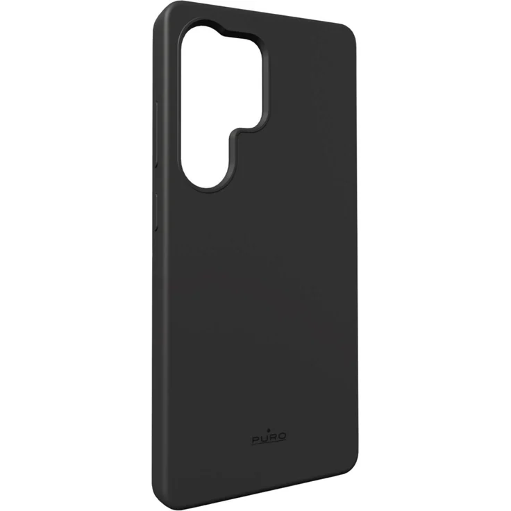 Puro Schutzhülle für Samsung Galaxy S25 Ultra, Soft-Touch Silikon mit antibakteriellem Schutz, Schwarz